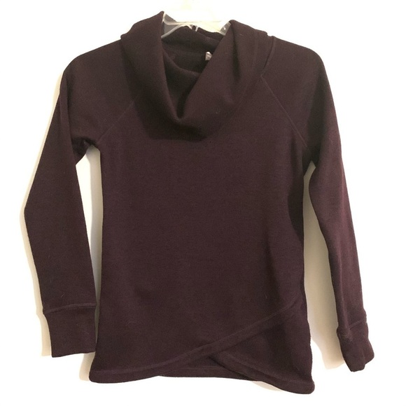 NWOT Ideology Purple Plum Long Sleeve Cowl Neck Sweater size XS - Picture 1 of 8